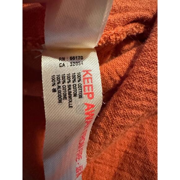 NWT Free People Terra Cotta Cotton Gauzy Boho Festival Mini Dress Size L Cottage - Picture 11 of 11